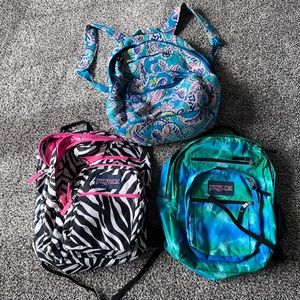 3 backpacks
